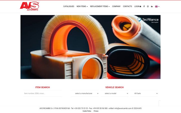 Screenshot of avsautoparts.eu