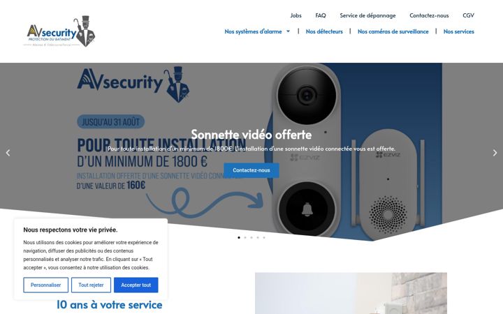 Екранна снимка на avsecurity.be