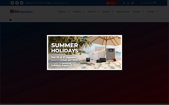 Screenshot of avselectronics.com
