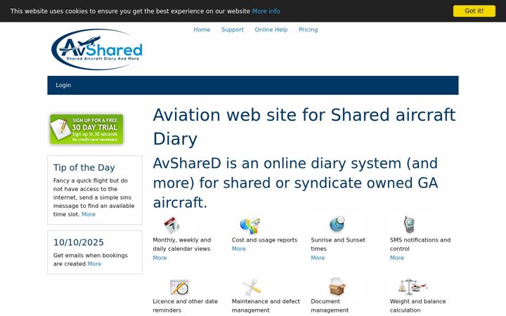 Screenshot of avshared.co.uk