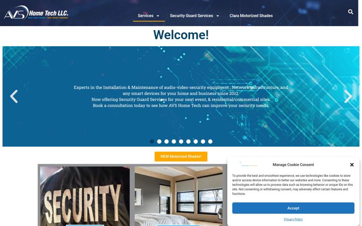 Screenshot of avshometech.com