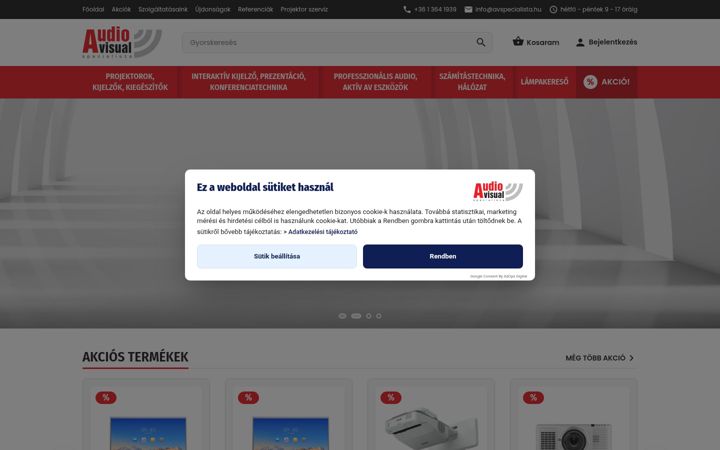 Screenshot of avspecialista.hu