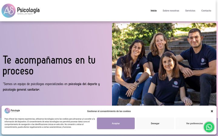 Screenshot of avspsicologia.com