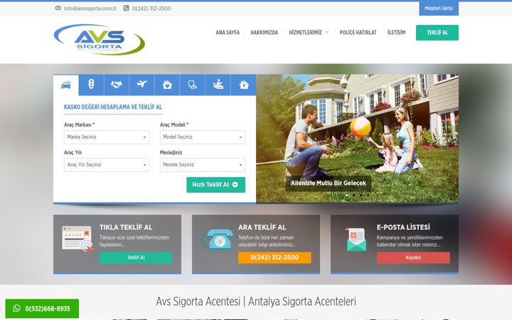 Screenshot of avssigorta.com.tr