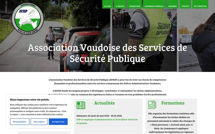 Screenshot of avssp.ch