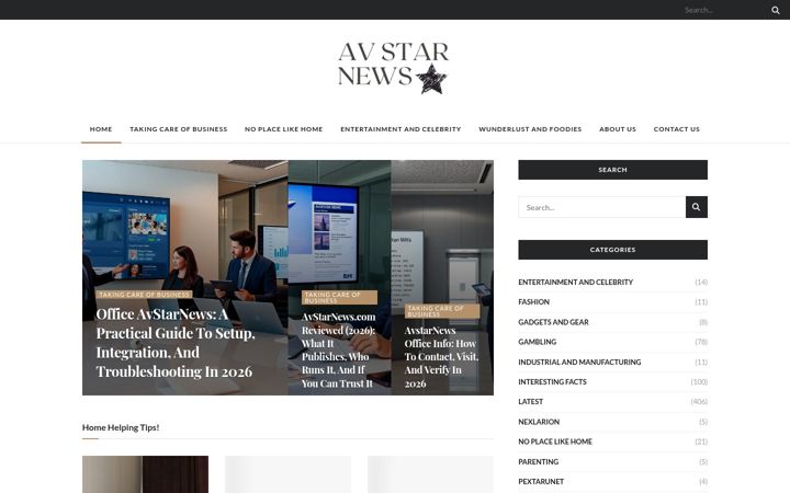 Screenshot of avstarnews.com