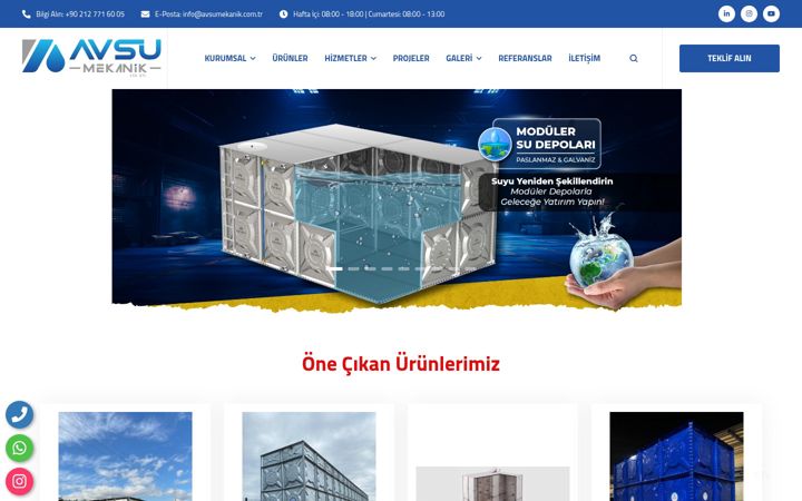 Screenshot of avsumekanik.com.tr