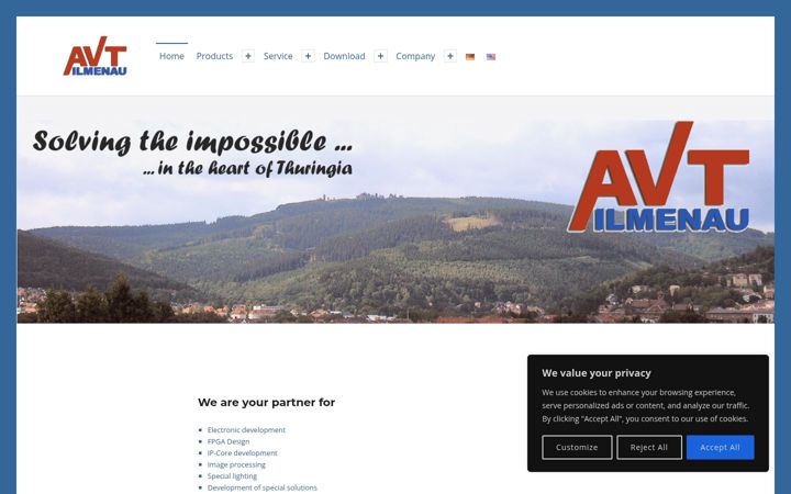 Screenshot of avt-ilmenau.de