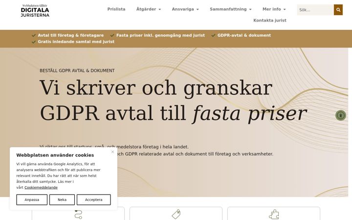 Екранна снимка на avtalgdpr.se