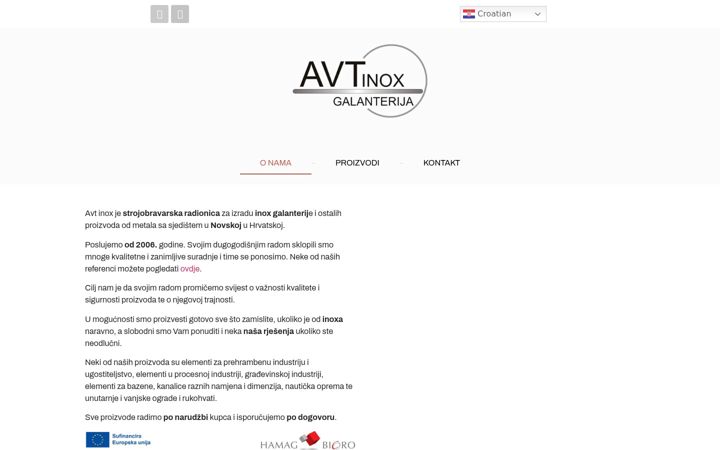 Screenshot of avtinox.hr