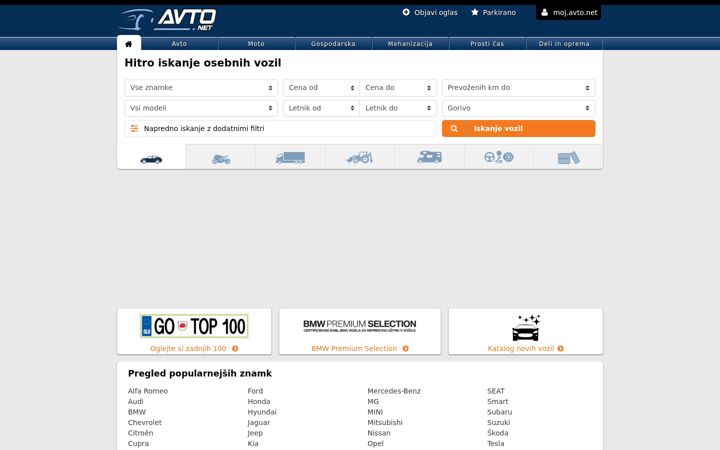 Snímek obrazovky avto.net