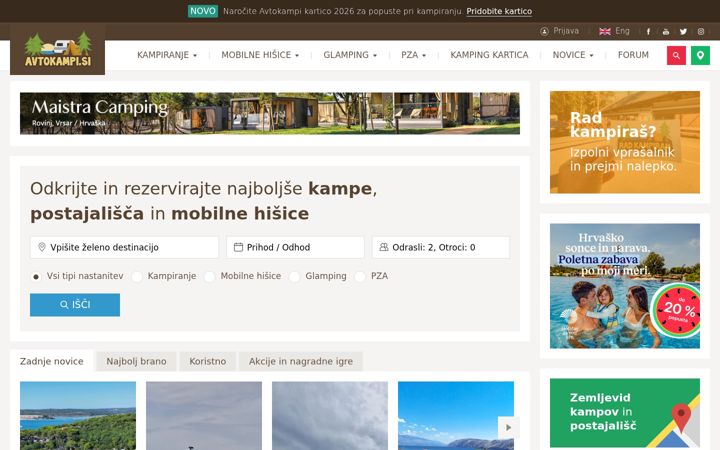 Screenshot von avtokampi.si