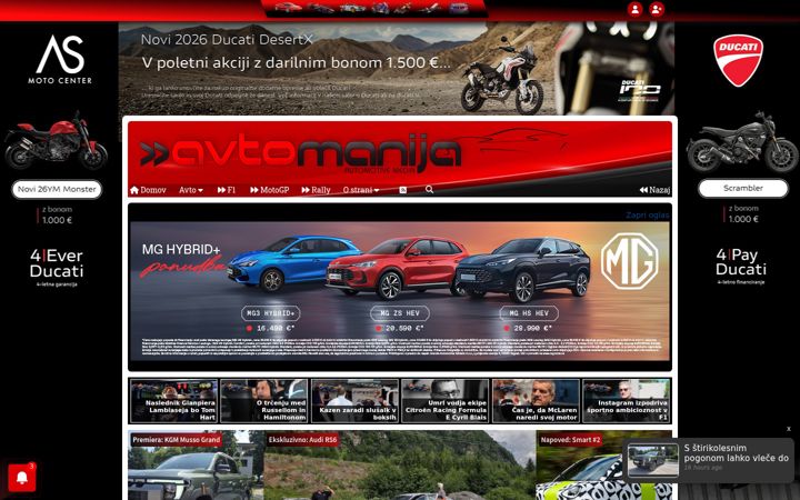 Screenshot of avtomanija.com