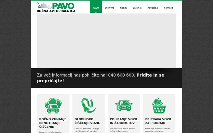 Snímek obrazovky avtopralnicapavo.si
