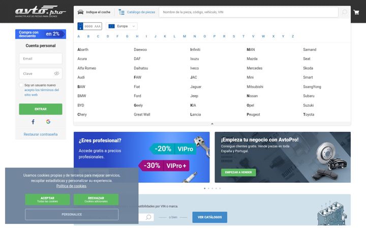 Screenshot of avtopro.es
