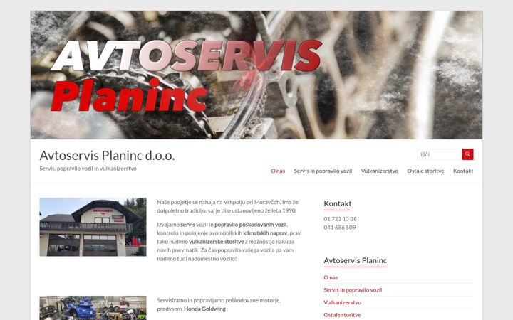 Screenshot of avtoservis-planinc.com