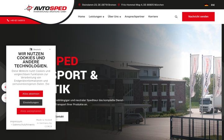 Screenshot of avtosped.de