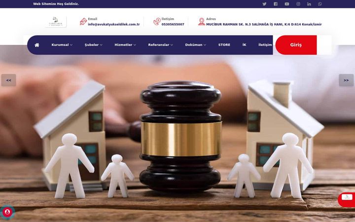 Screenshot of avukatyukseldilek.com.tr