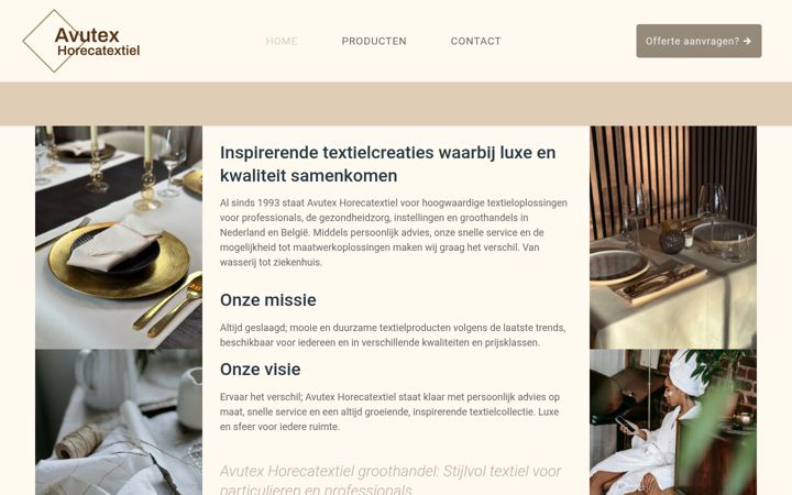 Screenshot of avutex.nl