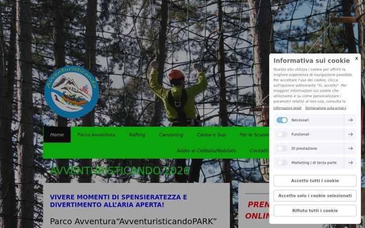 Screenshot of avventuristicandopark.com