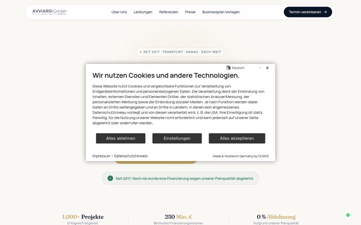 Screenshot of avviarsi-consult.de