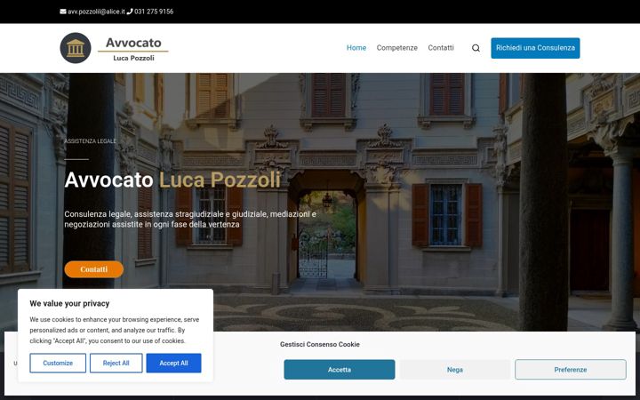 Screenshot of avvlucapozzoli.it