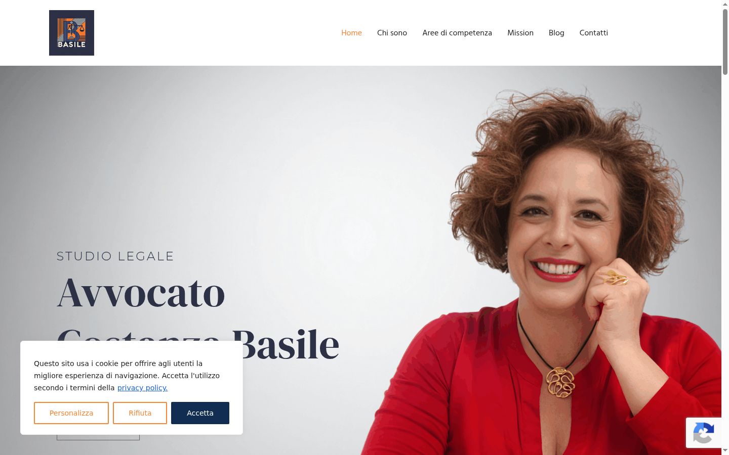 Screenshot del banner di consenso mostrato prima di qualsiasi interazione