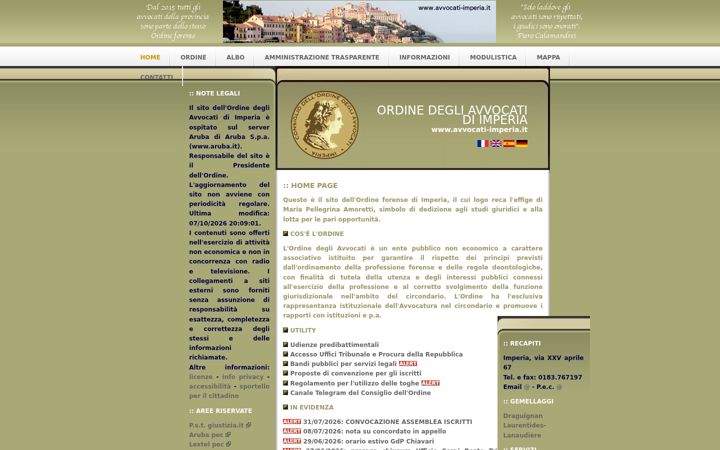 Screenshot of avvocati-imperia.it