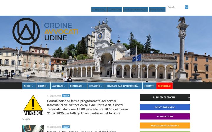 Screenshot of avvocati.ud.it