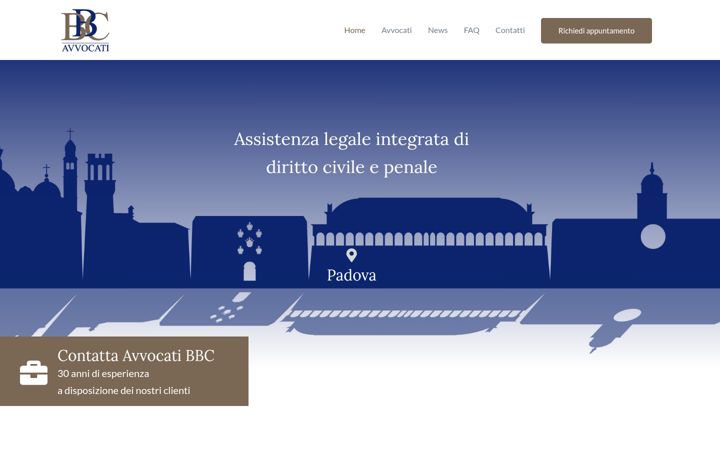 Captură de ecran a avvocatibbc.it