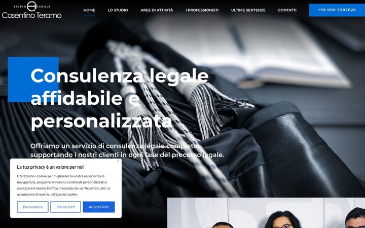 Captură de ecran a avvocaticosentinoteramo.it