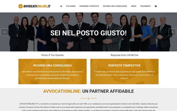 Ekrano kopija avvocationline.it