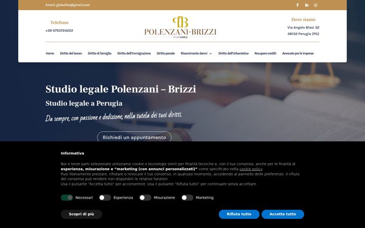 Snímek obrazovky avvocatipolenzanibrizzi.it