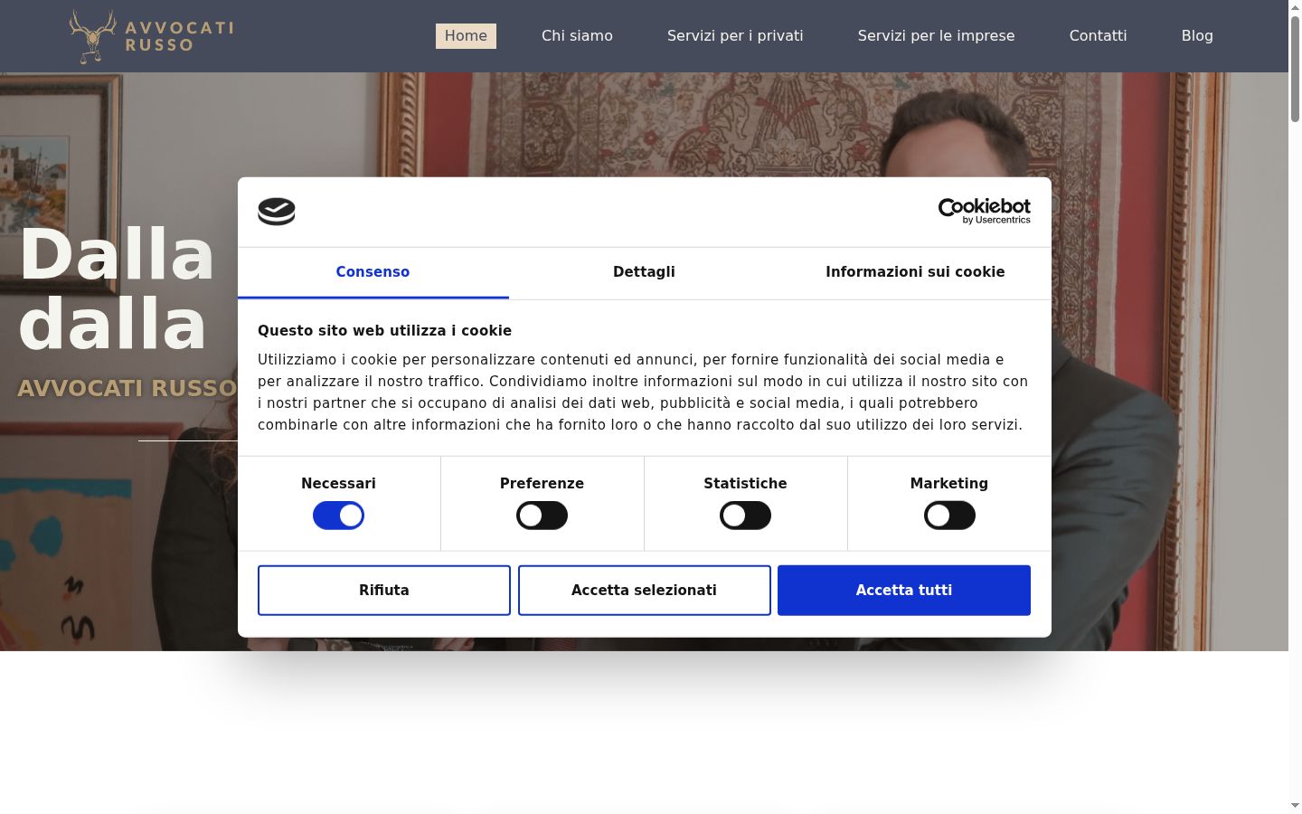 Snímek obrazovky baneru souhlasu zobrazeného před jakoukoli interakcí