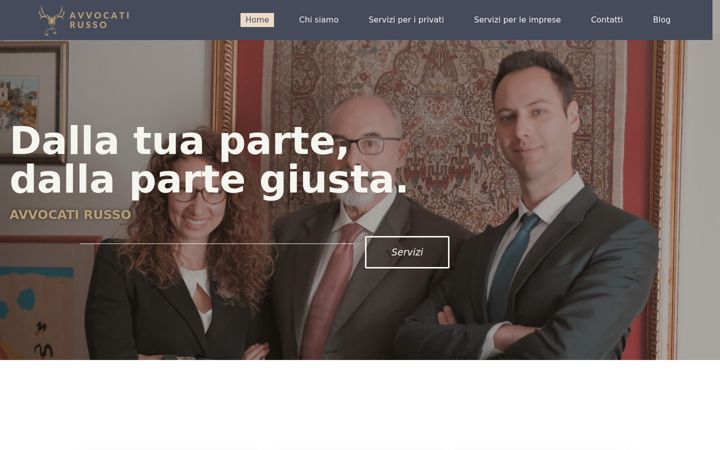 Snímek obrazovky avvocatirussogorizia.it