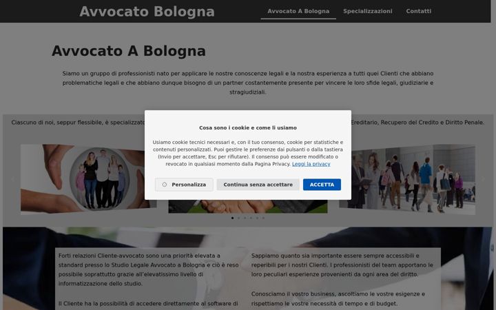 Screenshot του avvocato.bologna.it