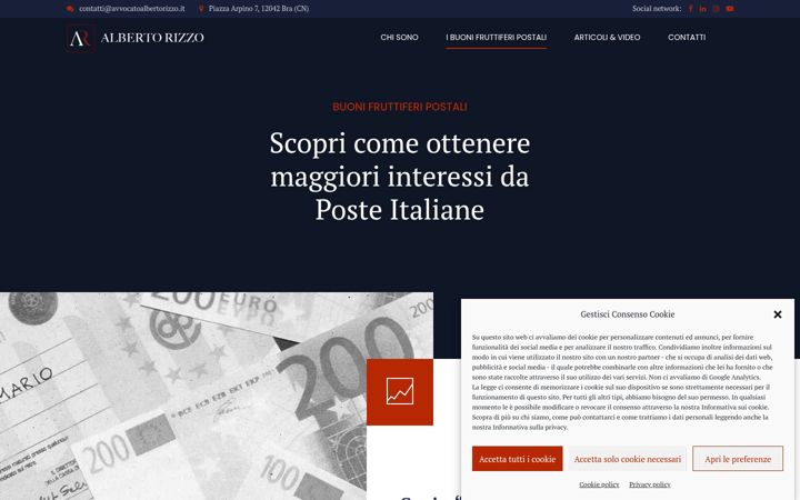 Screenshot του avvocatoalbertorizzo.it