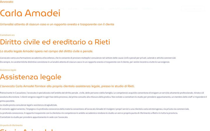 Screenshot of avvocatoamadeicarla.it