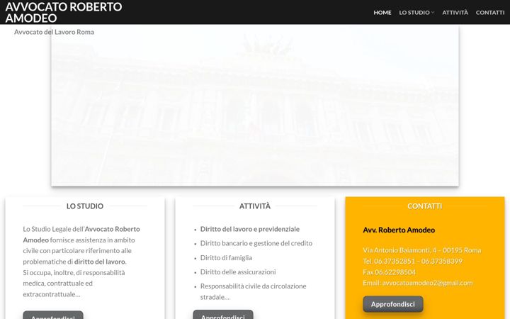 Ekrano kopija avvocatoamodeo.it