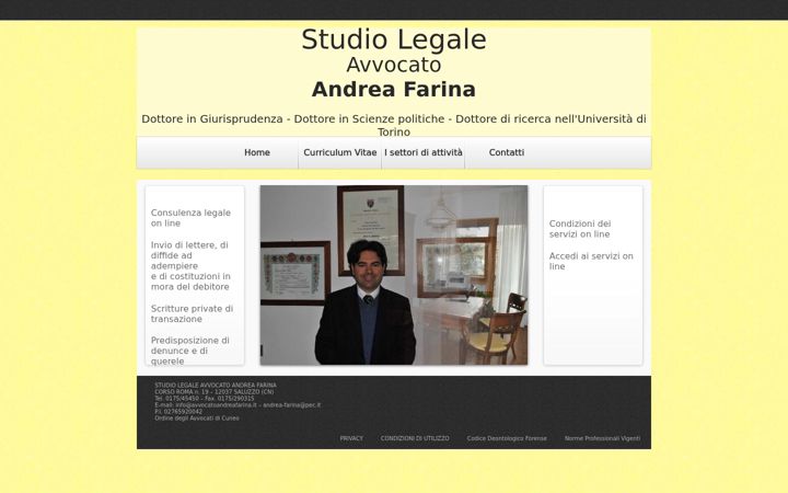 Screenshot of avvocatoandreafarina.it