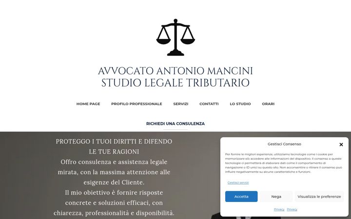 Screenshot of avvocatoantoniomancini.it