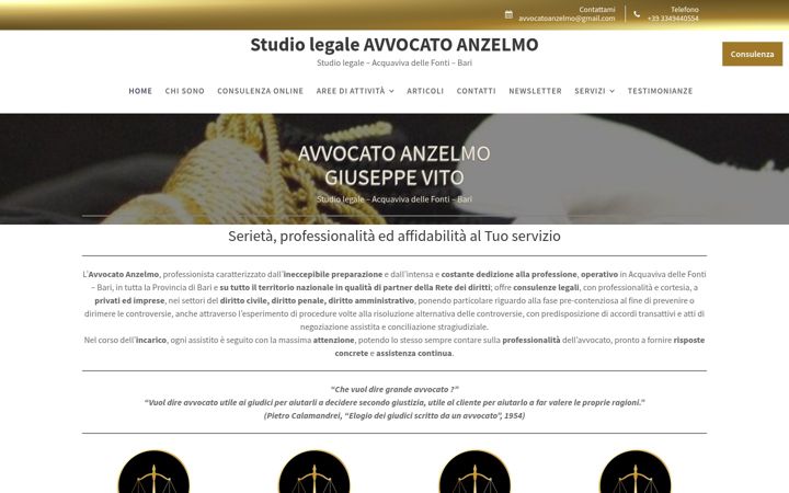 Screenshot of avvocatoanzelmo.it