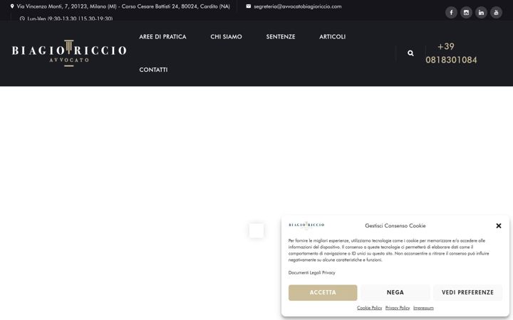Screenshot of avvocatobiagioriccio.com