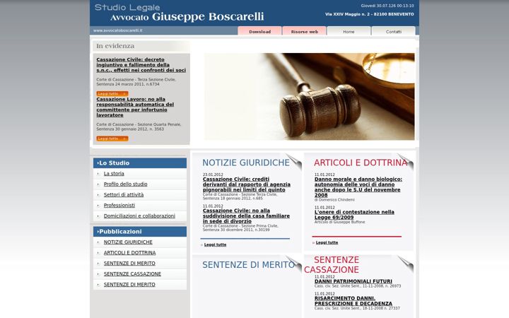 Screenshot of avvocatoboscarelli.it