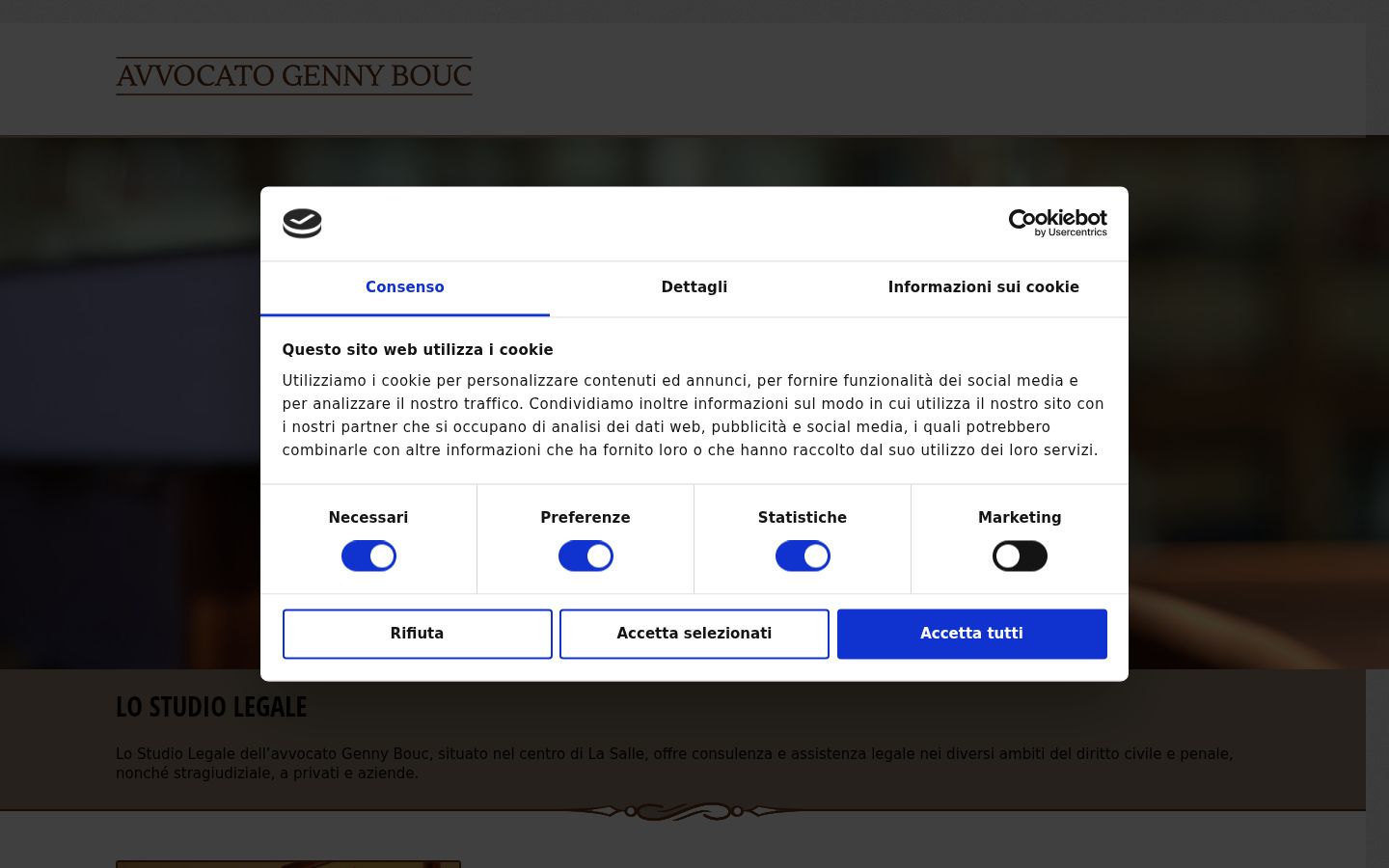 Screenshot van de toestemmingsbanner zoals getoond vóór enige interactie