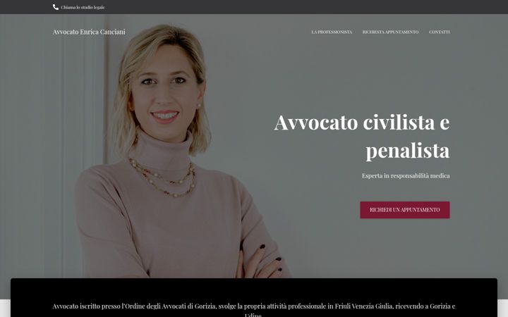 Screenshot of avvocatocanciani.it