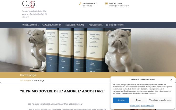Screenshot of avvocatoceci.com