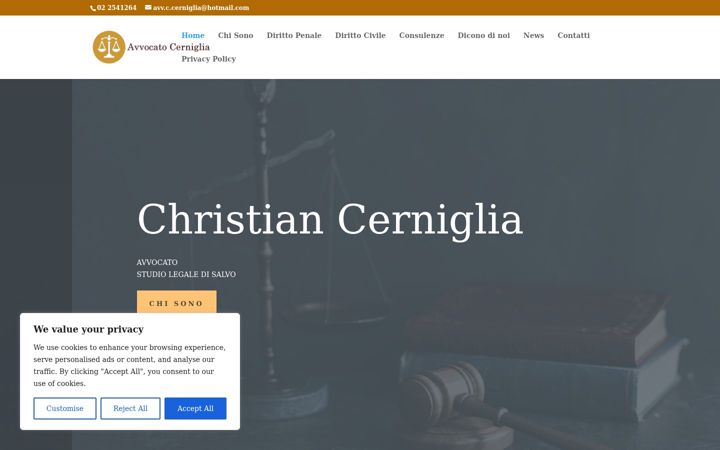 Screenshot of avvocatocerniglia.it