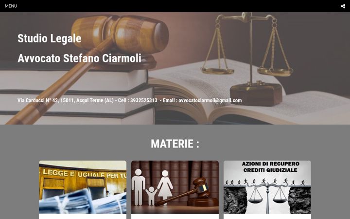 Screenshot of avvocatociarmoli.it
