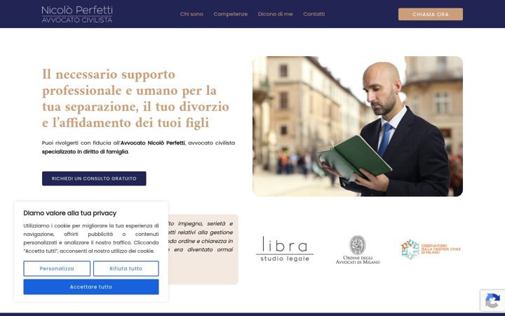 Screenshot of avvocatocivilistamilano.com